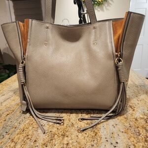 New Chloe Large Milo Tote Motty Gray tote smooth & suede calfskin Nwt